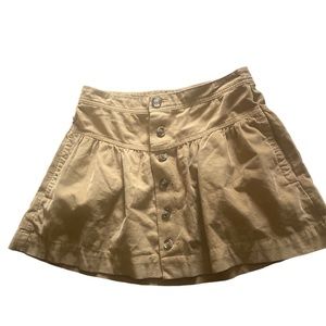 American Eagle Outfitters Corduroy Mini Skirt WOMENS Size 4 Tan Brown Button